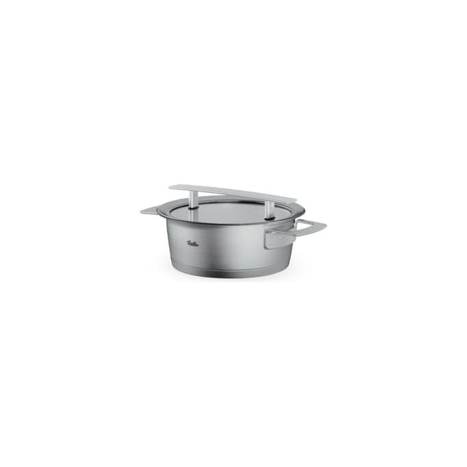 Fissler Casseruola Bassa Phi Collection 20 cm 2.3 Litri con Coperchio in Vetro Acciaio Inox