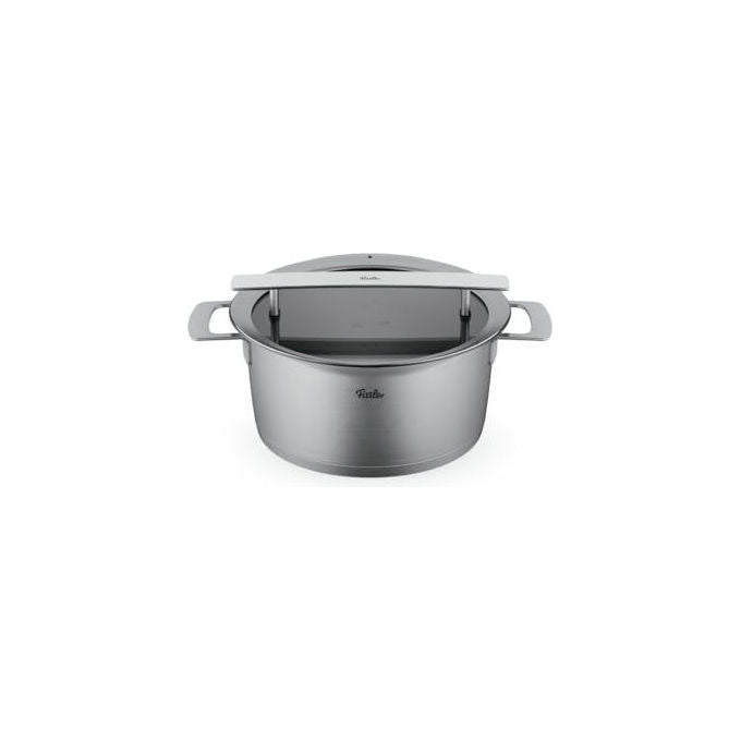 Fissler Pentola Acciaio Inox 24 cm 5.1 l con Coperchio Vetro Phi Collection