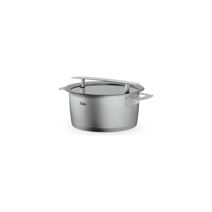 Fissler Pentola Acciaio Inox 24 cm 5.1 l con Coperchio Vetro Phi Collection