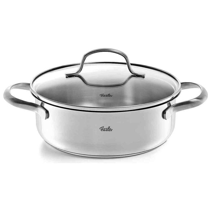 Fissler San Francisco Pentola Rostiera Acciaio 18-10 1.2 L 16 cm con Coperchio Vetro