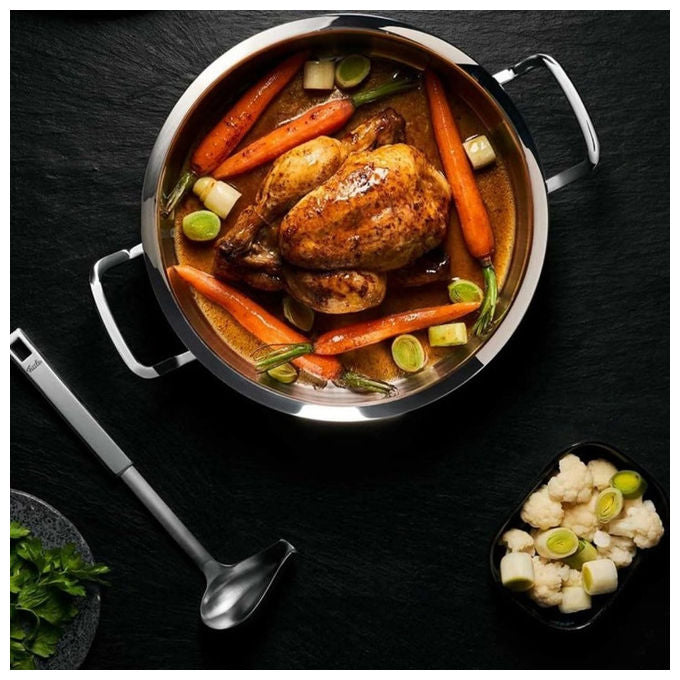 Fissler Pentola Original Profi Collection Acciaio Inox 24 cm 63 Litri con Coperchio in Vetro