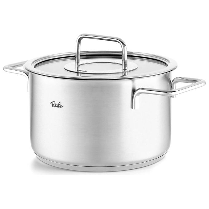 Fissler Pentola Alta con Coperchio Acciaio Inox 20 cm 3.6 L Pure Collection