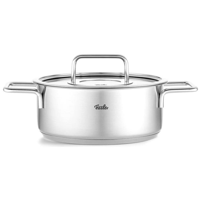 Fissler Pentola Bassa Pure Collection 20 cm 2.4 L Acciaio Inox con Coperchio