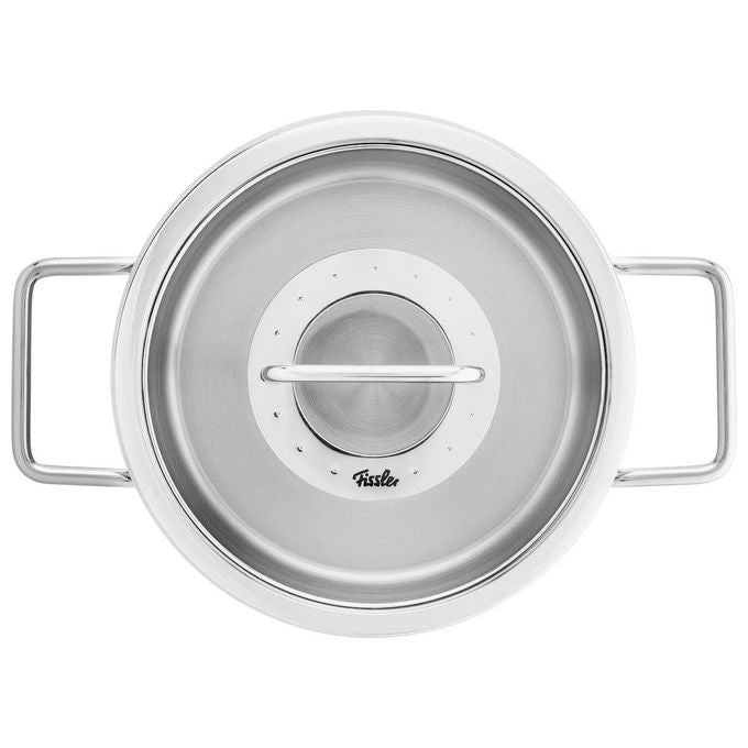 Fissler Pentola Bassa Pure Collection 20 cm 2.4 L Acciaio Inox con Coperchio