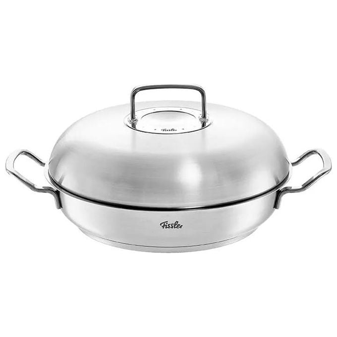 Fissler Padella da Portata Acciaio Inox 3L 28 cm con Coperchio per Induzione