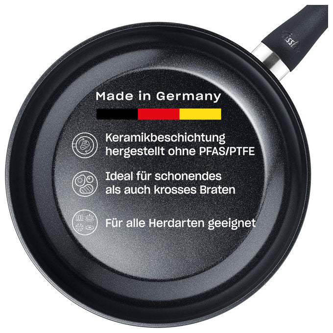 Fissler Padella Essential 26 cm Alluminio Rivestimento Ceramico Senza PFAS-PTFE Made in Germany