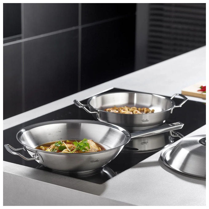 Fissler Padella da Portata Pure Collection Acciaio Inox 24 cm per Induzione