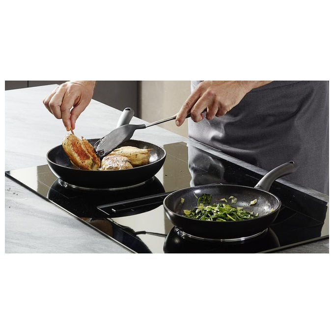 Fissler Set Padelle 2 Pezzi 24 + 28 cm Alluminio Rivestimento Ceramica Ad Induzione Nero