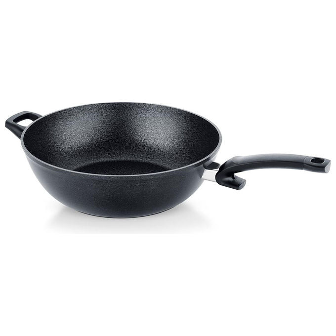 Fissler Wok Adamant Alluminio Antiaderente 32 cm Nero Adatto Induzione