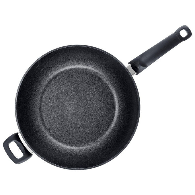 Fissler Wok Adamant Alluminio Antiaderente 32 cm Nero Adatto Induzione
