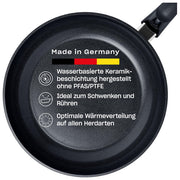 Fissler Padella Ceratal Classic Orbit Black 24 cm Alluminio Rivestimento in Ceramica Induzione