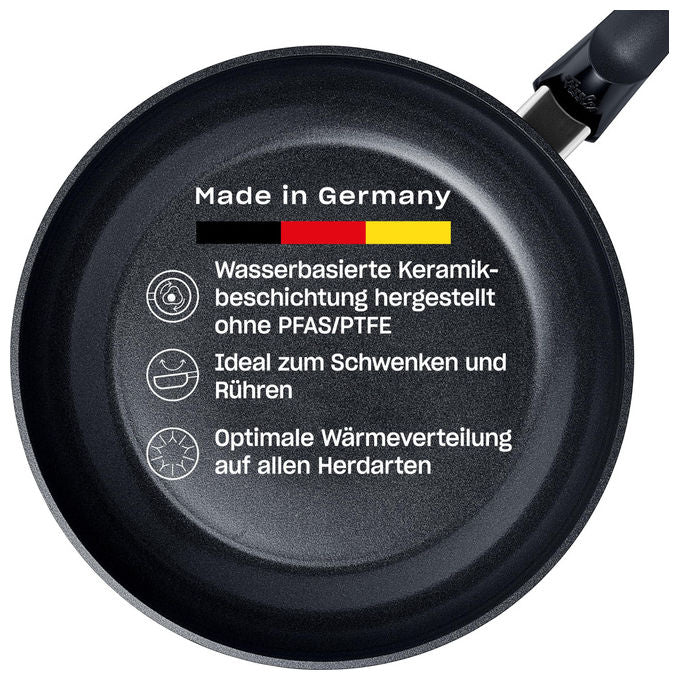 Fissler Padella Ceratal Classic Orbit Black 24 cm Alluminio Rivestimento in Ceramica Induzione