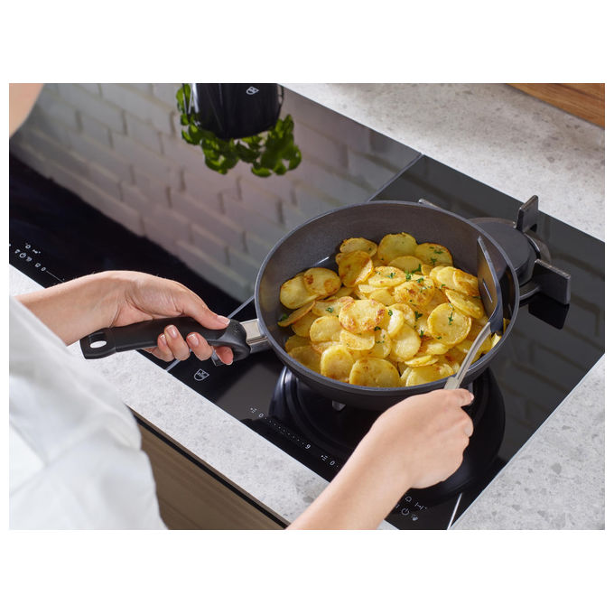Fissler Padella Ceratal Comfort Orbit Black 24 cm Alluminio con Rivestimento in Ceramica