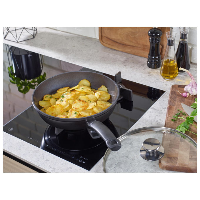 Fissler Ceratal Classic Orbit Black Padella in Alluminio con Rivestimento in Ceramica 28 cm Antiaderente Induzione