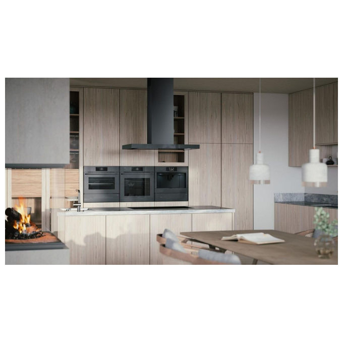 ASKO Piano Cottura a Induzione con Cappa 83 cm 4 Zone Nero
