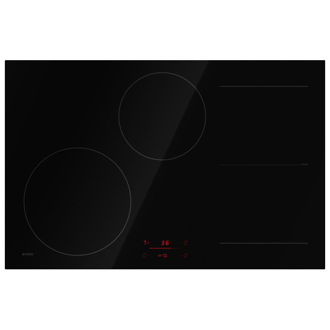 Asko, Piano Cottura a Induzione, 80 cm, da Incasso, 4 Zone, Nero