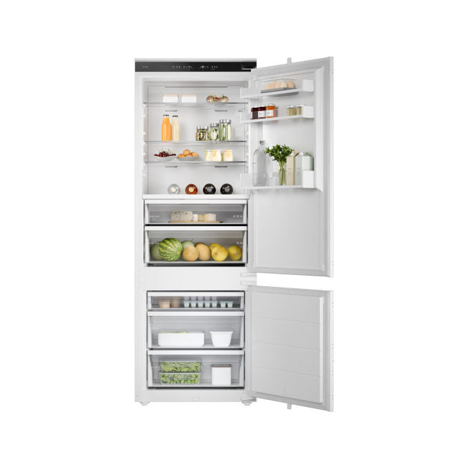 Asko frigorifero combinato RBC297SND1, 371 L, no frost, classe D, 35 dB, display LED touch, Bianco, 194 cm