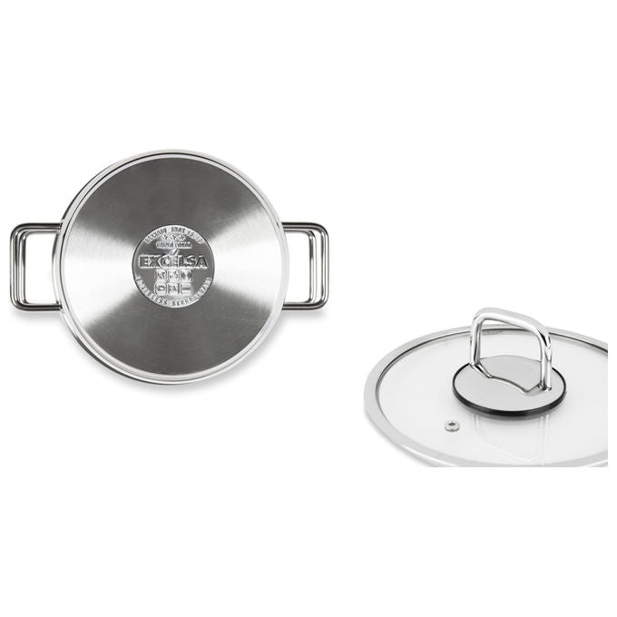 Excelsa Set Pentole Le Grand Chef 10 Pezzi Acciaio Inox 18-10 Casseruole Vaporiera