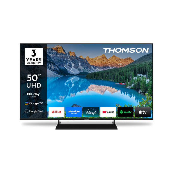 Thomson 50UG5X15 Smart TV 50'' 4K Ultra HD Google TV Direct-LED HDR10 Wi-Fi Bluetooth 5.1 3 HDMI 2.1 DVB-T2 CI+ Hotel Mode colore Nero