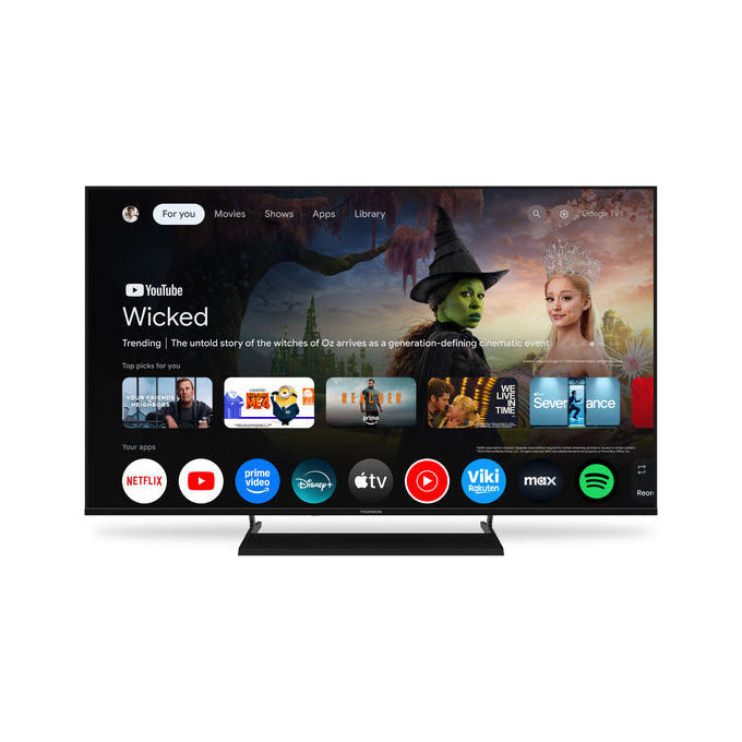 Thomson 50UG5X15 Smart TV 50'' 4K Ultra HD Google TV Direct-LED HDR10 Wi-Fi Bluetooth 5.1 3 HDMI 2.1 DVB-T2 CI+ Hotel Mode colore Nero