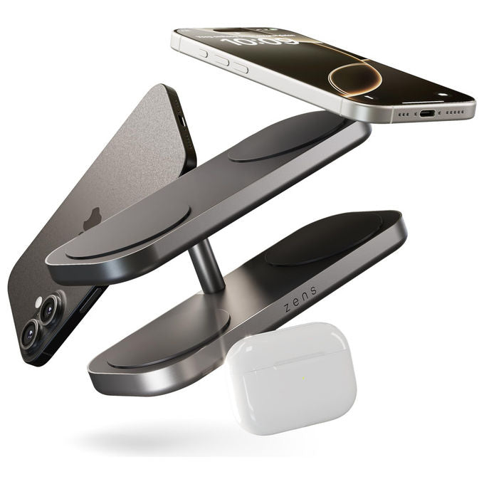 Otterbox, Caricatore Wireless Quattro Pro 4, 15W, MagSafe e Qi2, con Adattatore 65W, Nero