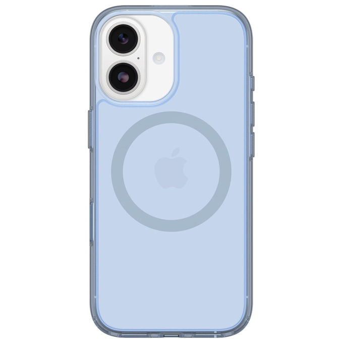 OtterBox, Symmetry Series Clear MagSafe, Cover iPhone 17, Resistente a Shock e Cadute, Trasparente-Blu