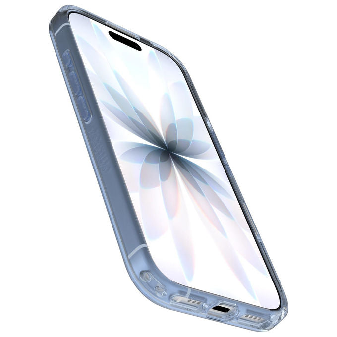 OtterBox, Symmetry Series Clear MagSafe, Cover iPhone 17, Resistente a Shock e Cadute, Trasparente-Blu