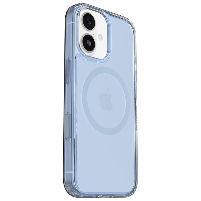 OtterBox, Symmetry Series Clear MagSafe, Cover iPhone 17, Resistente a Shock e Cadute, Trasparente-Blu