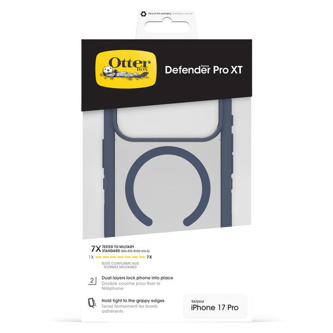 Otterbox Defender Series Pro XT Clear MagSafe Cover iPhone 17 Pro Antiurto Trasparente e Blu