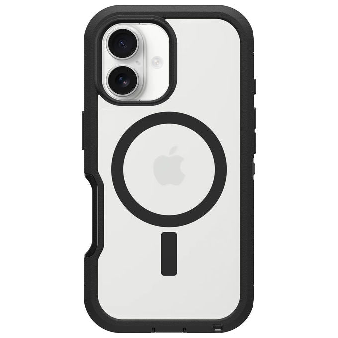 Otterbox Cover iPhone 16 Defender Series XT MagSafe Resistente a Shock Trasparente-Nero