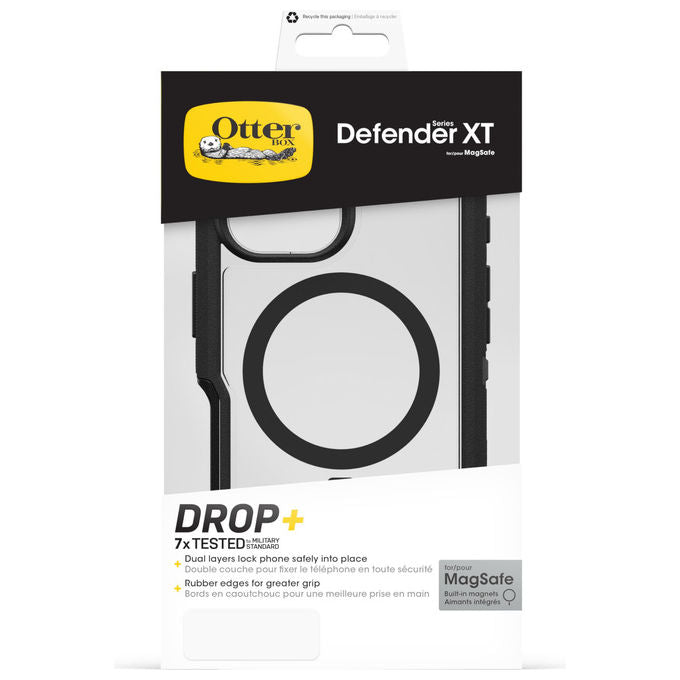 Otterbox Cover iPhone 16 Defender Series XT MagSafe Resistente a Shock Trasparente-Nero