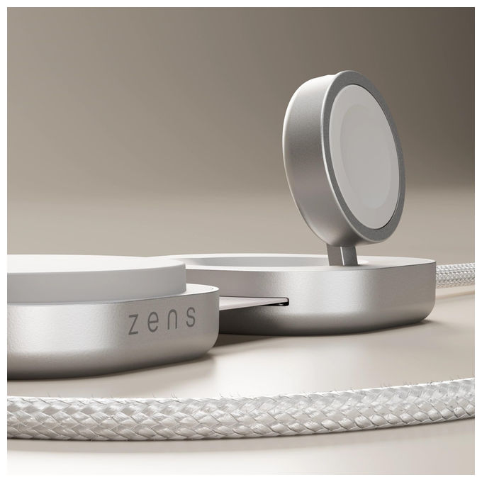 Otterbox, Cavo Ricarica Wireless Zens Pro 3, USB-C, MagSafe, Qi2 15W, Bianco