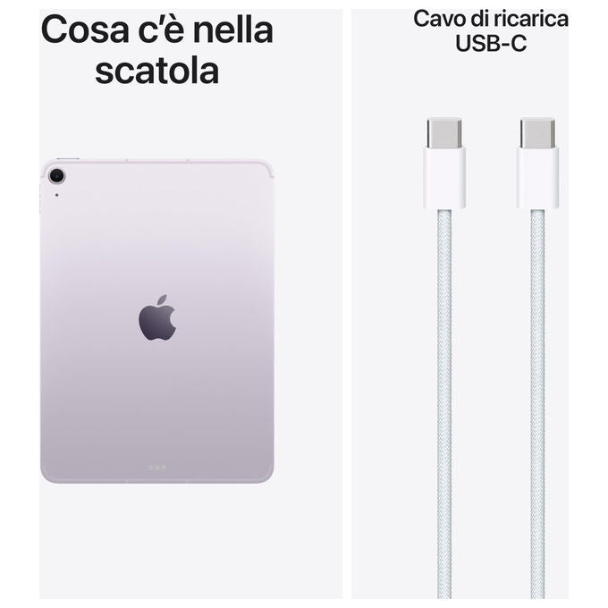 Apple, iPad Air 11'' (M4), Display Liquid Retina, 128 GB, Wi-Fi 7 + 5G, Viola
