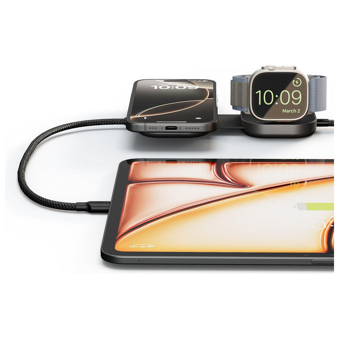 Zens, Cavo Ricarica Wireless Pro 3, USB-C, MagSafe Qi2, 15W, iPhone, AirPods, Apple Watch, Nero
