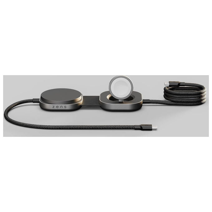 Zens, Cavo Ricarica Wireless Pro 3, USB-C, MagSafe Qi2, 15W, iPhone, AirPods, Apple Watch, Nero
