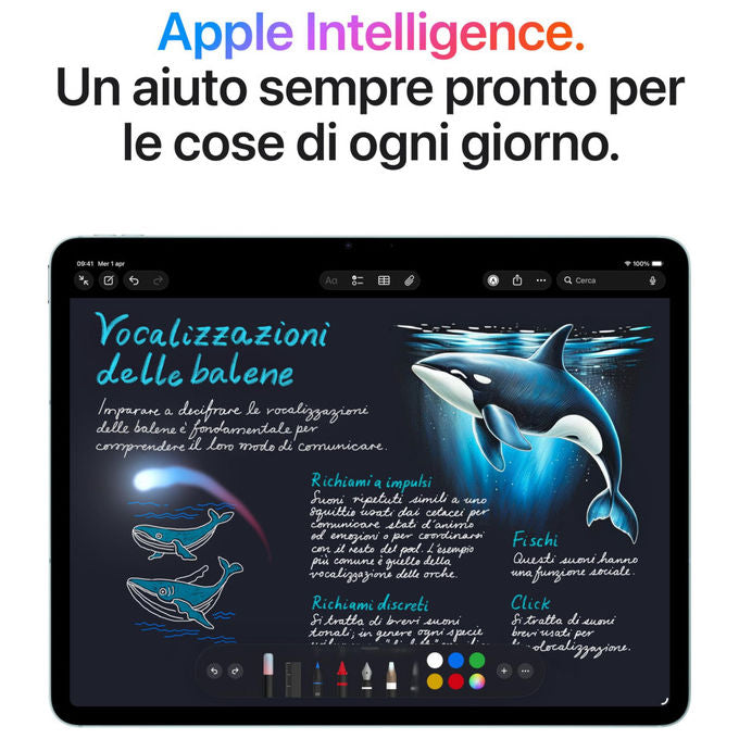 Apple, iPad Air 11'', Display Liquid Retina, 256GB, Wi-Fi 7 + 5G, Azzurro