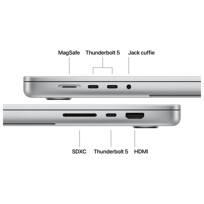 Apple, MacBook Pro 16'' M5 Max, 36GB RAM, 2TB SSD, Argento