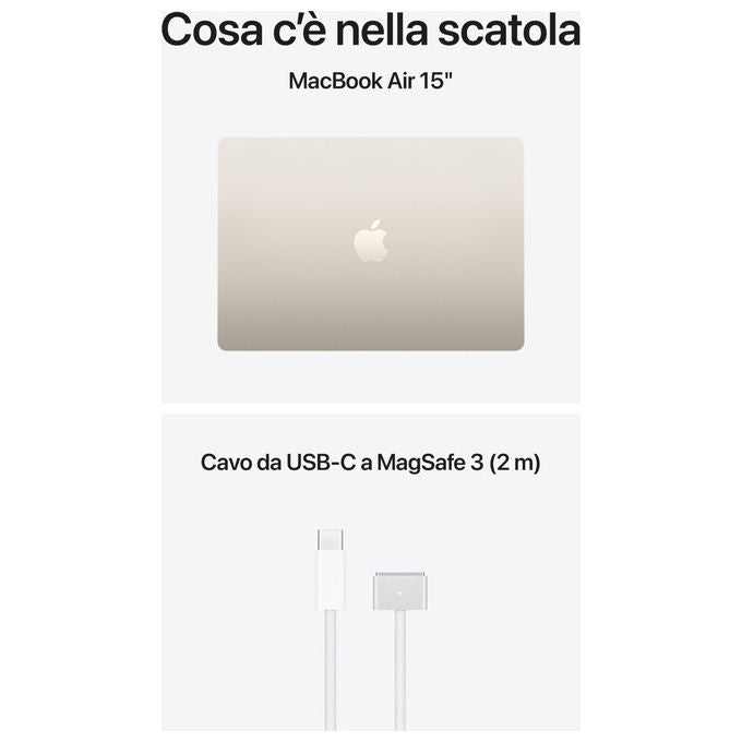 Apple MacBook Air 153'' Chip M5 16GB RAM 512GB SSD Wi-Fi 7 Galassia