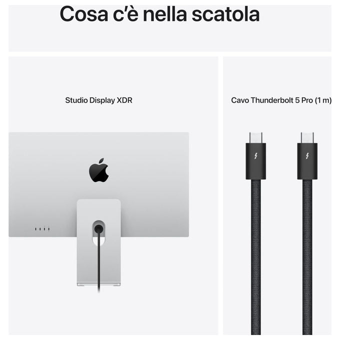 Apple, Monitor Studio Display XDR, Vetro nanotexture, Sostegno regolabile, 27 pollici, Retina 5K