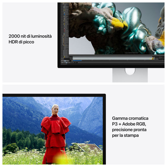 Apple Studio Display XDR 27'' 5K Ultra HD Vetro Standard Sostegno Regolabile