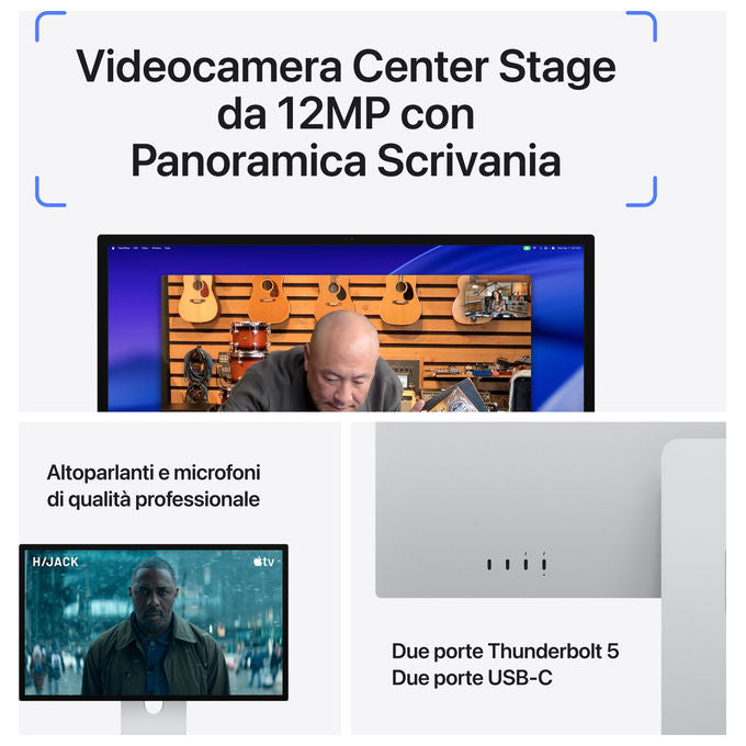 Apple Studio Display XDR 27'' 5K Ultra HD Vetro Standard Sostegno Regolabile