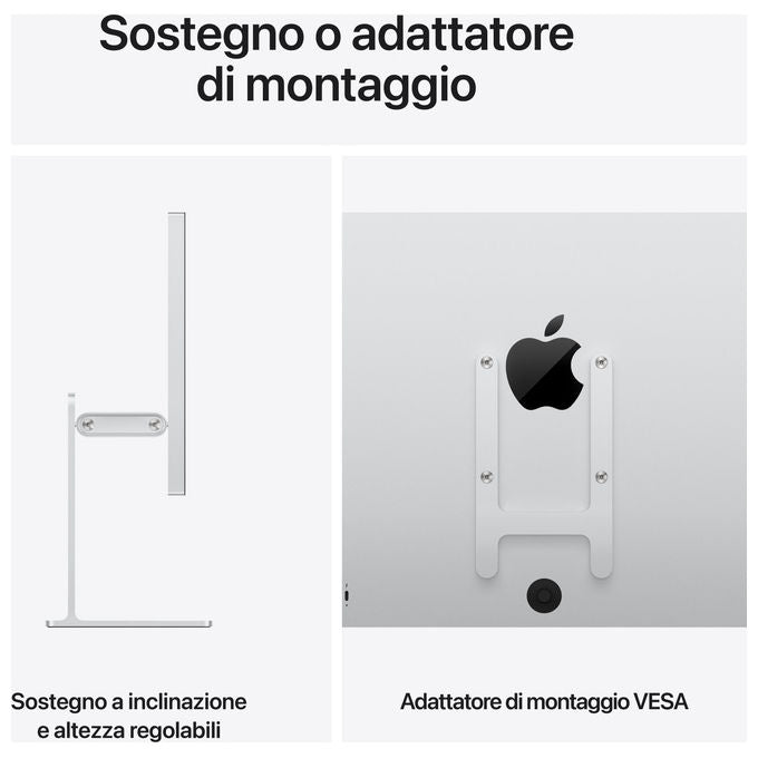 Apple Studio Display XDR 27'' 5K Ultra HD Vetro Standard Sostegno Regolabile