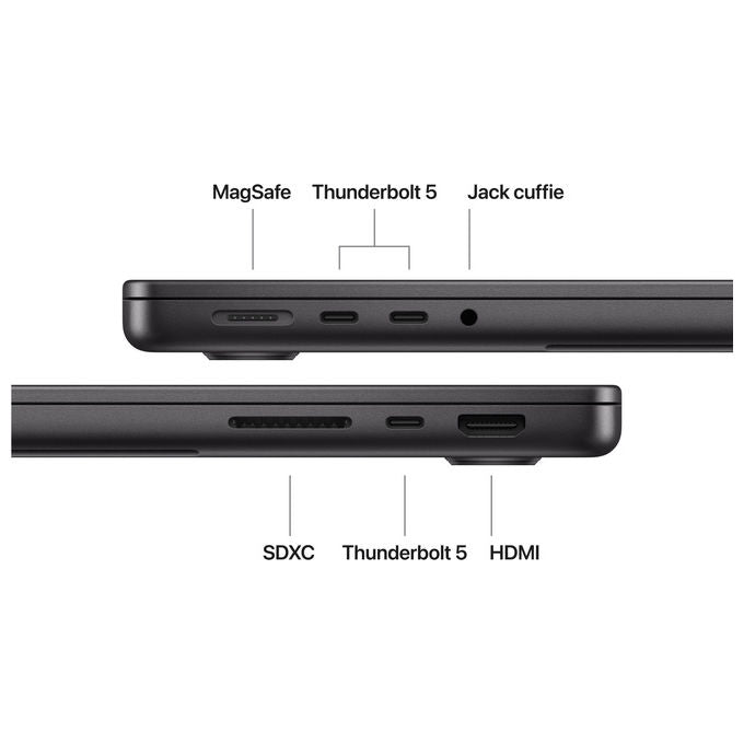 Apple MGHQ3T-A MacBook Pro 14 M5 Max 36GB 2TB SSD Nero Siderale