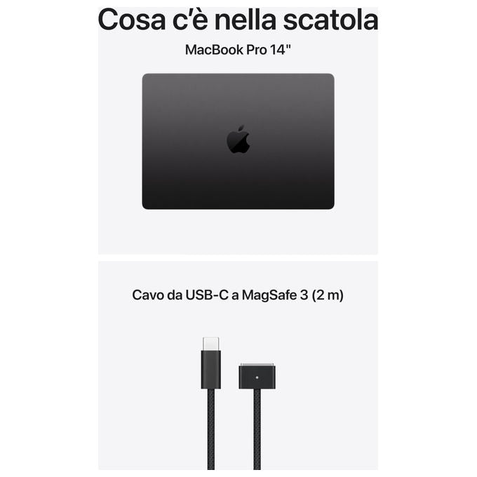 Apple, MacBook Pro 14.2'', Chip M5, 32GB, 1TB SSD, Wi-Fi 7, Nero siderale
