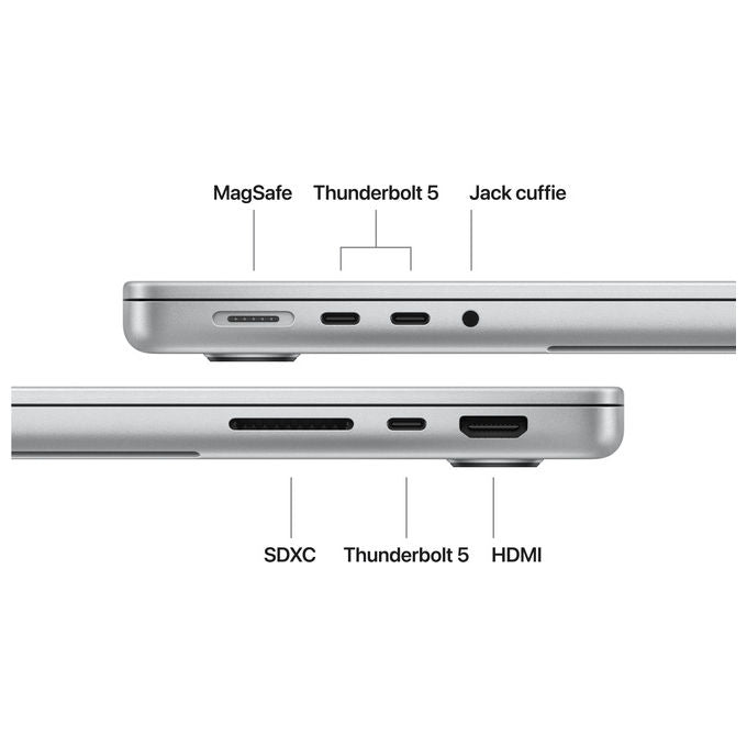 Apple MGDP4TA MPN MacBook Pro 14 Notebook M5 Pro 24GB RAM 2TB SSD colore Argento