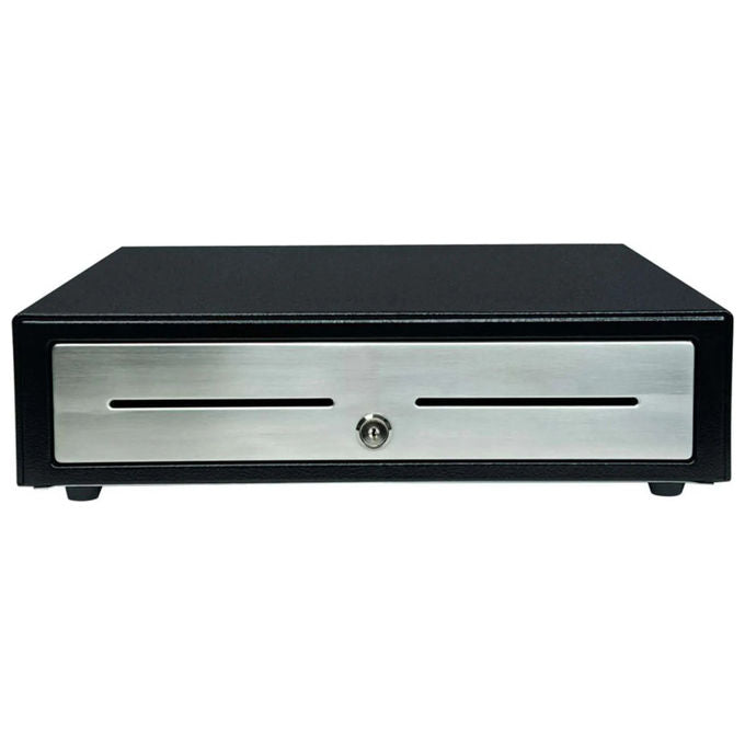 Star Micronics, Cassetto di Cassa Manuale, Acciaio Inox, Nero, 4 Scomparti Banconote, 8 Scomparti Monete