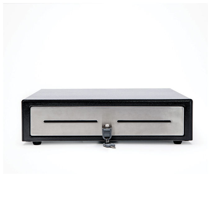 Star Micronics, Cassetto di Cassa Manuale, Acciaio Inox, Nero, 4 Scomparti Banconote, 8 Scomparti Monete