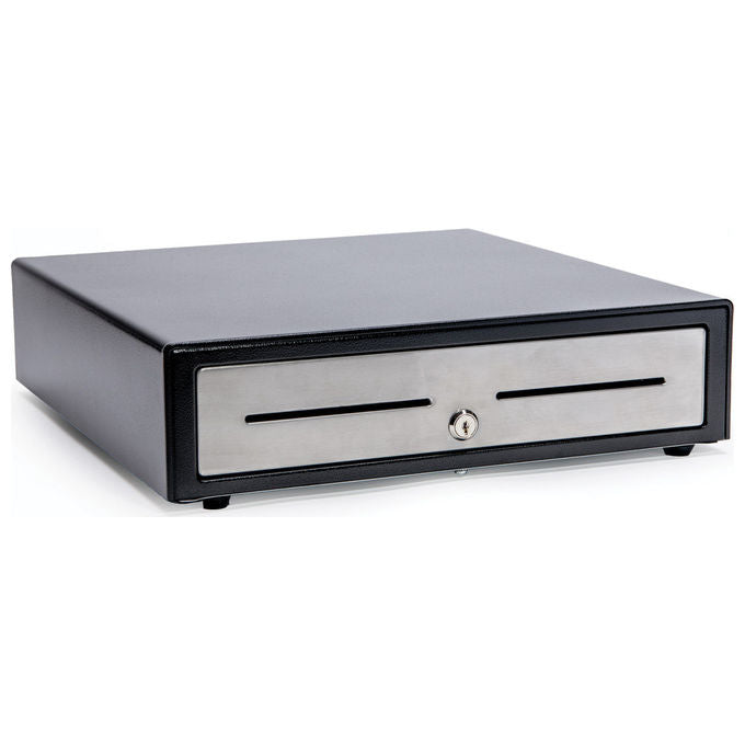 Star Micronics, Cassetto di Cassa Manuale, Acciaio Inox, Nero, 4 Scomparti Banconote, 8 Scomparti Monete