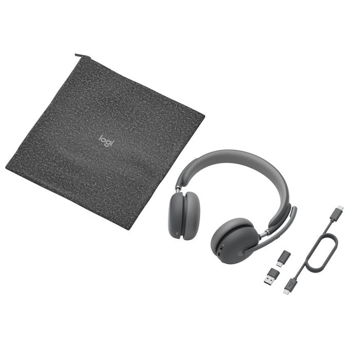 Logitech Auricolare Wireless Zone Wireless 2 Grafite Bluetooth USB-C