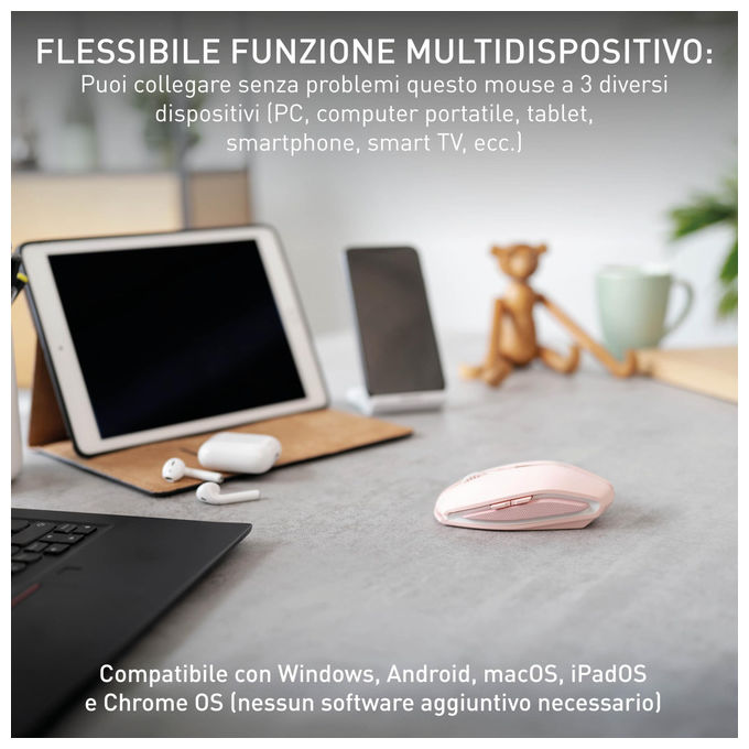 Cherry Mouse Bluetooth Multi-Dispositivo 1000-2000 DPI Cherry Blossom